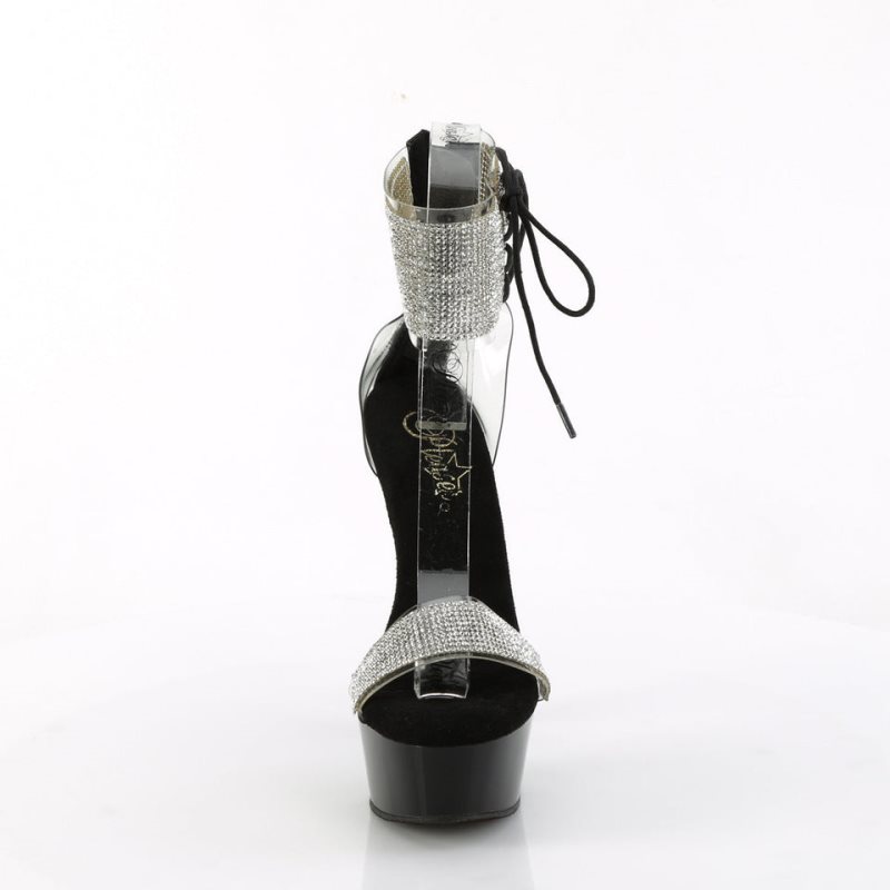 Pleaser Delight-627RS Hakken Dames Zwart | BELGIE BEEJWXRF