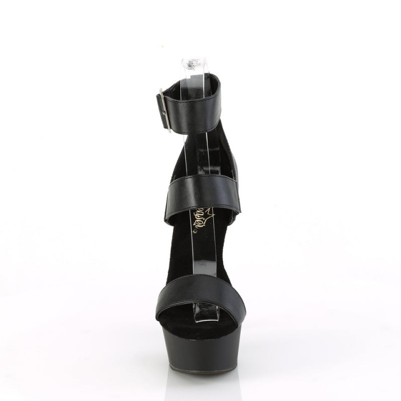 Pleaser Delight-629 Vegan Leather Hakken Dames Zwart | BELGIE BETLXOYM