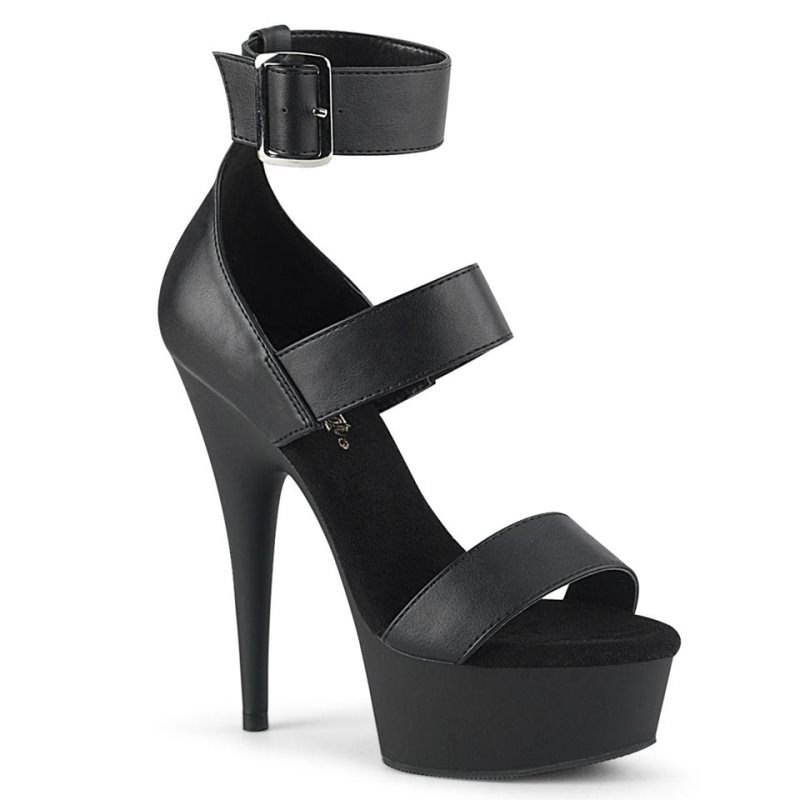 Pleaser Delight-629 Vegan Leather Hakken Dames Zwart | BELGIE BETLXOYM