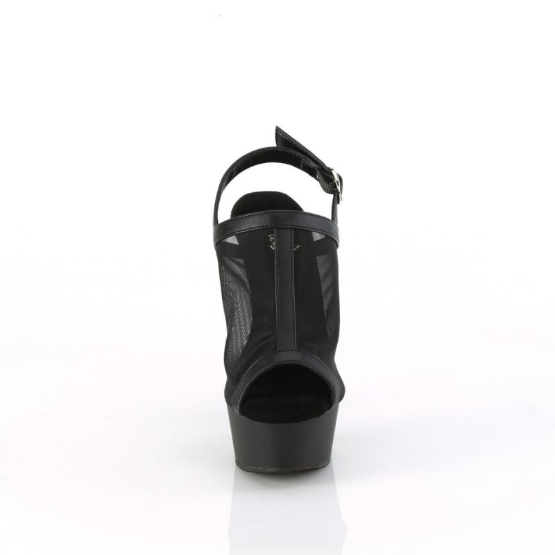 Pleaser Delight-636 Vegan Leather Hakken Dames Zwart | BELGIE BEIWRDHG