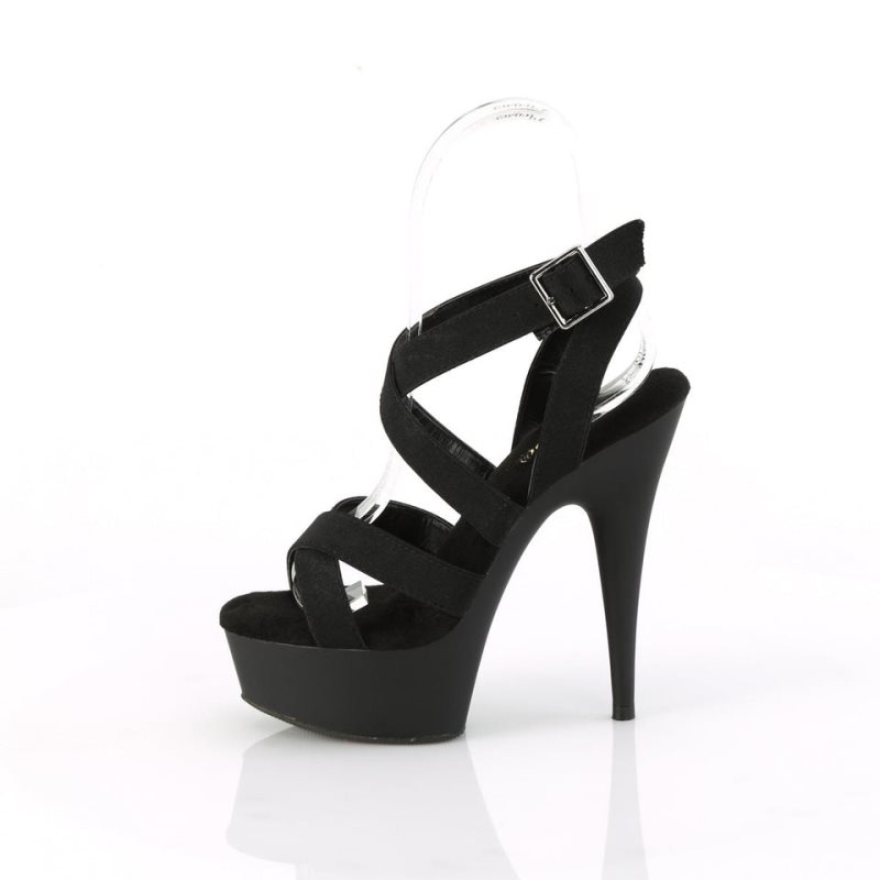 Pleaser Delight-638 Hakken Dames Zwart | BELGIE BELVWFTI