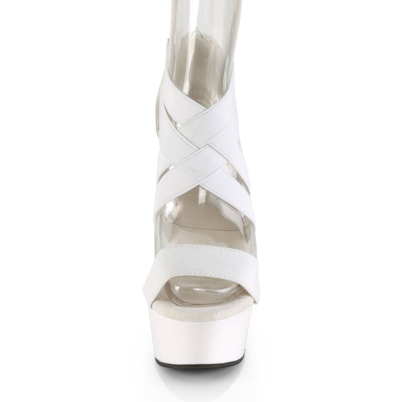 Pleaser Delight-669 Vegan Leather Hakken Dames Wit | BELGIE BENYSUAE