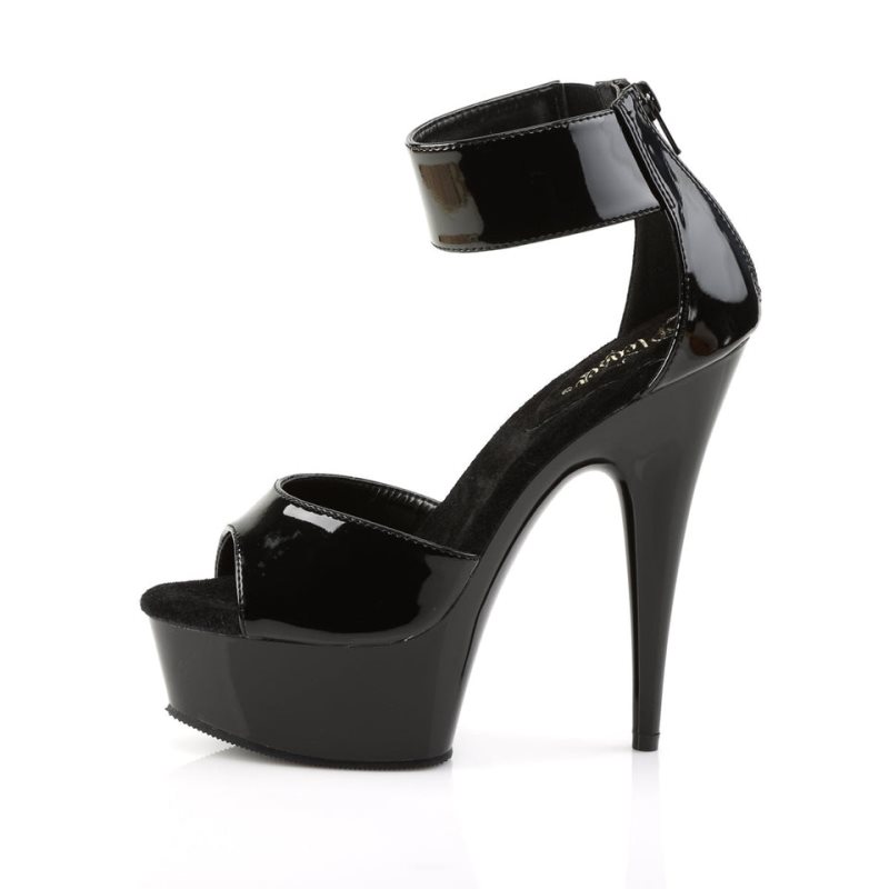 Pleaser Delight-670-3 Hakken Dames Zwart | BELGIE BEUHGOEZ