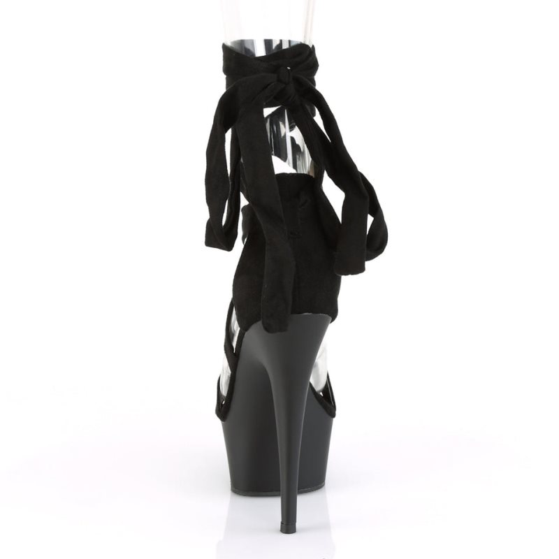 Pleaser Delight-671 Suede Hakken Dames Zwart | BELGIE BEQBKOWD