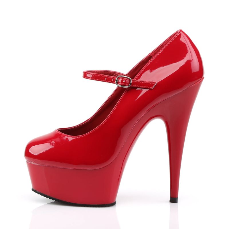Pleaser Delight-687 Hakken Dames Rood | BELGIE BEPOEHJX