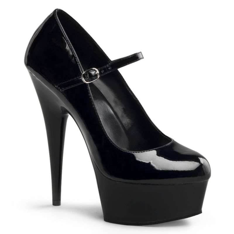 Pleaser Delight-687 Hakken Dames Zwart | BELGIE BEFRWMXG
