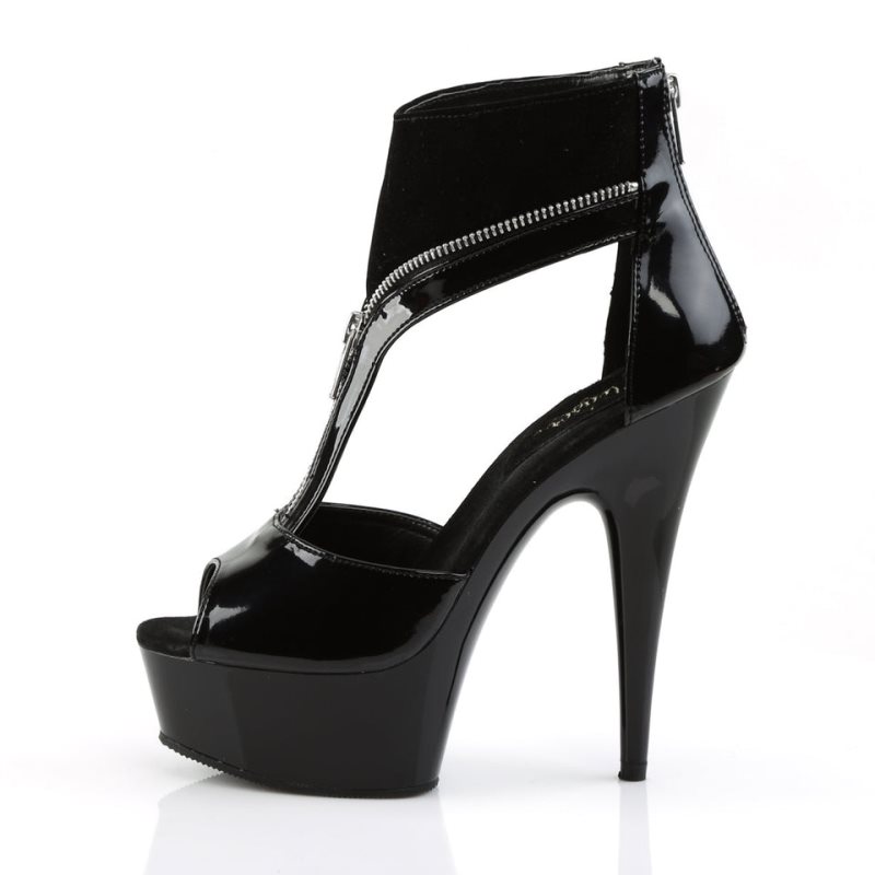 Pleaser Delight-690 Hakken Dames Zwart | BELGIE BEYCUOXQ