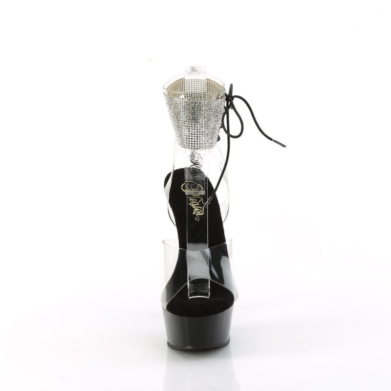 Pleaser Delight-691-2RS Hakken Dames Zwart | BELGIE BEKIAQCZ