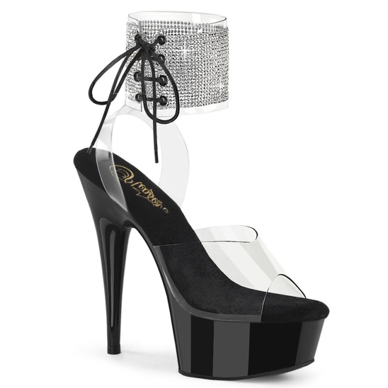 Pleaser Delight-691-2RS Hakken Dames Zwart | BELGIE BEKIAQCZ