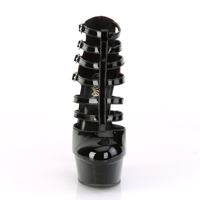 Pleaser Delight-695 Hakken Dames Rood Zwart | BELGIE BEHTBPZX