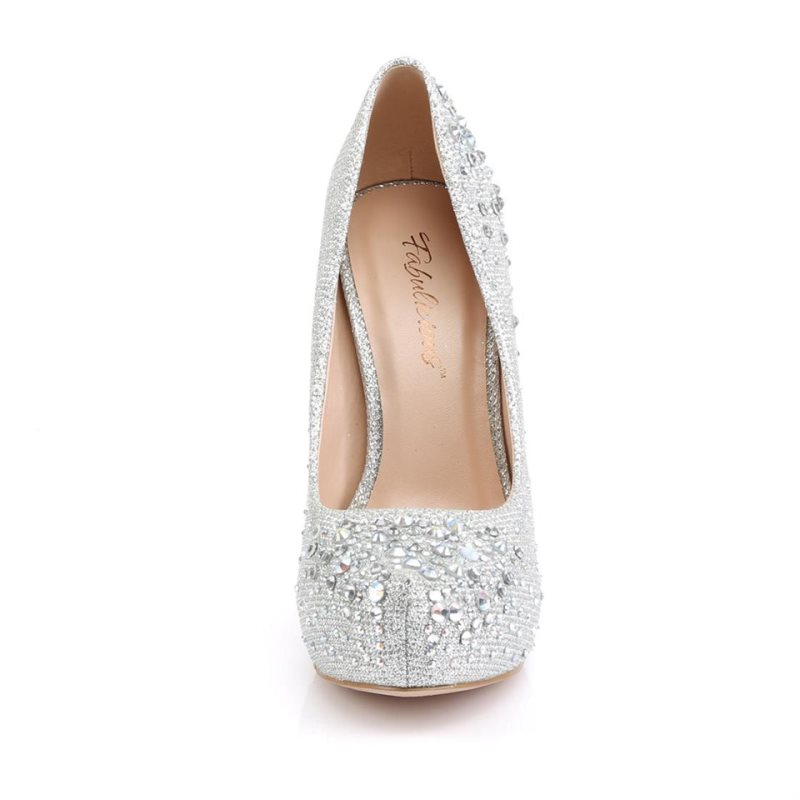 Pleaser Destiny-06R Hakken Dames Zilver | BELGIE BENYSOQD