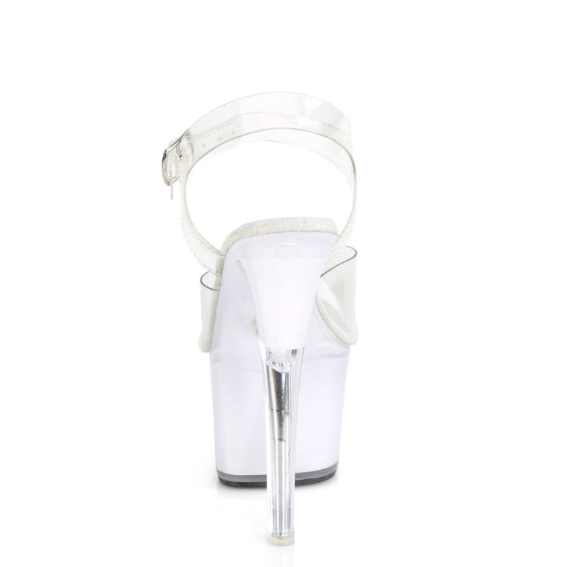 Pleaser Discolite-708 Hakken Dames Wit | BELGIE BEDKWAXG