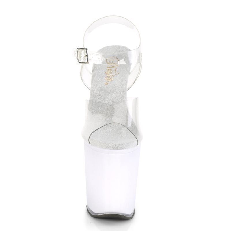 Pleaser Discolite-808 Hakken Dames Wit | BELGIE BEDVRFJN