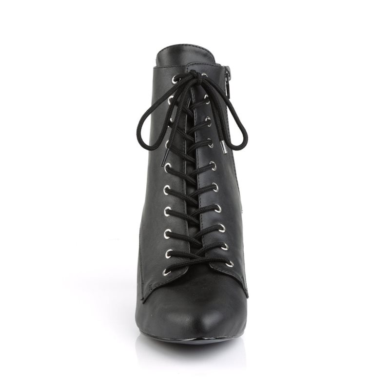 Pleaser Divine-1020 Vegan Leather Laarzen Dames Zwart | BELGIE BEXJBGKN
