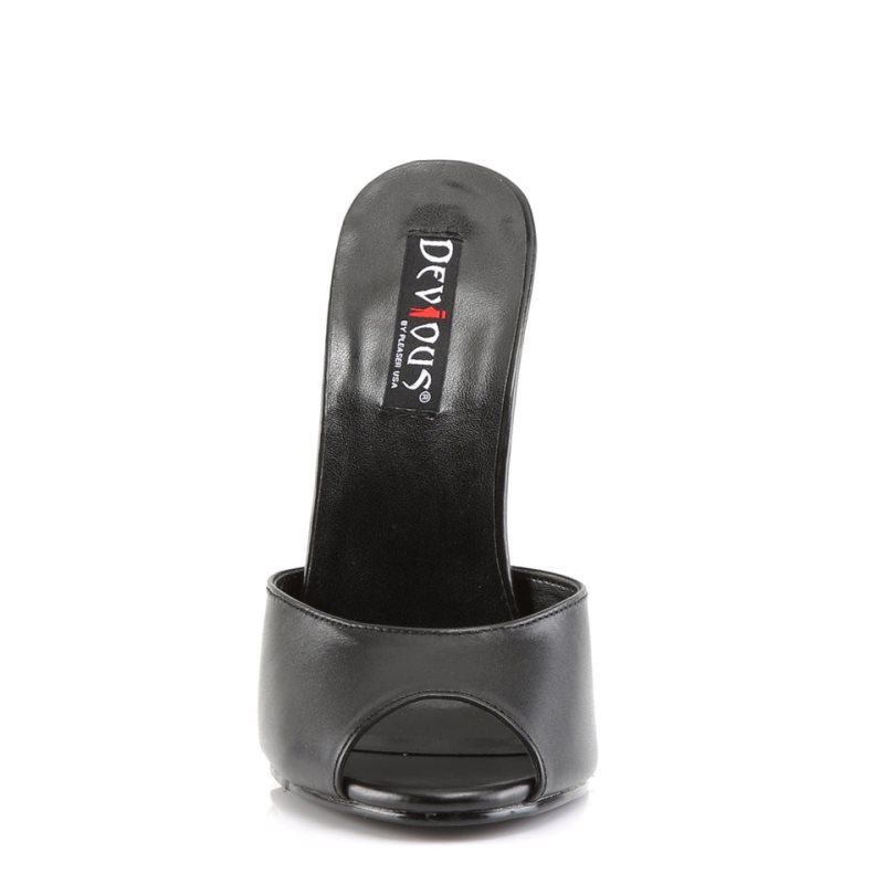 Pleaser Domina-101 Mules Dames Zwart | BELGIE BEJBTNEZ
