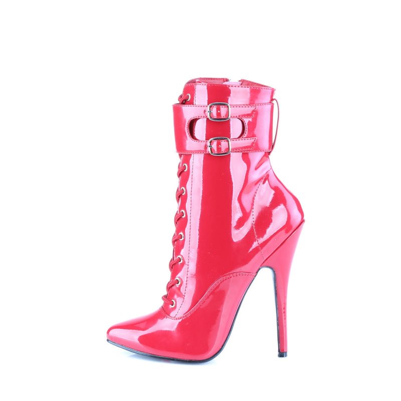 Pleaser Domina-1023 Laarzen Dames Rood | BELGIE BEAIGZOQ