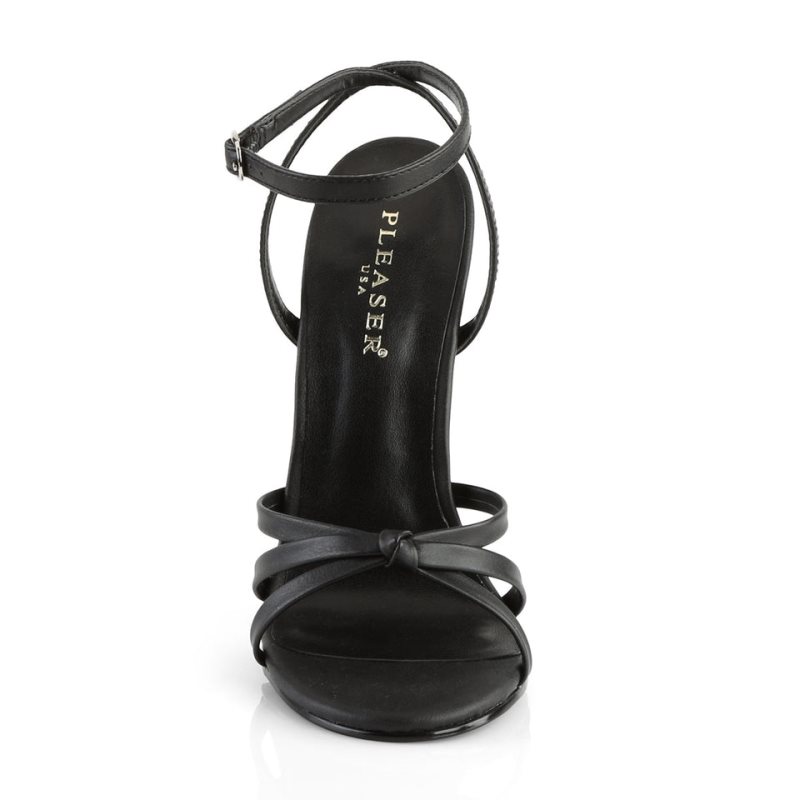 Pleaser Domina-108 Vegan Leather Hakken Dames Zwart | BELGIE BEMXYEJA
