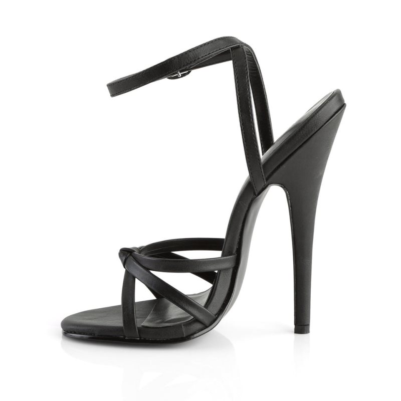 Pleaser Domina-108 Vegan Leather Hakken Dames Zwart | BELGIE BEMXYEJA
