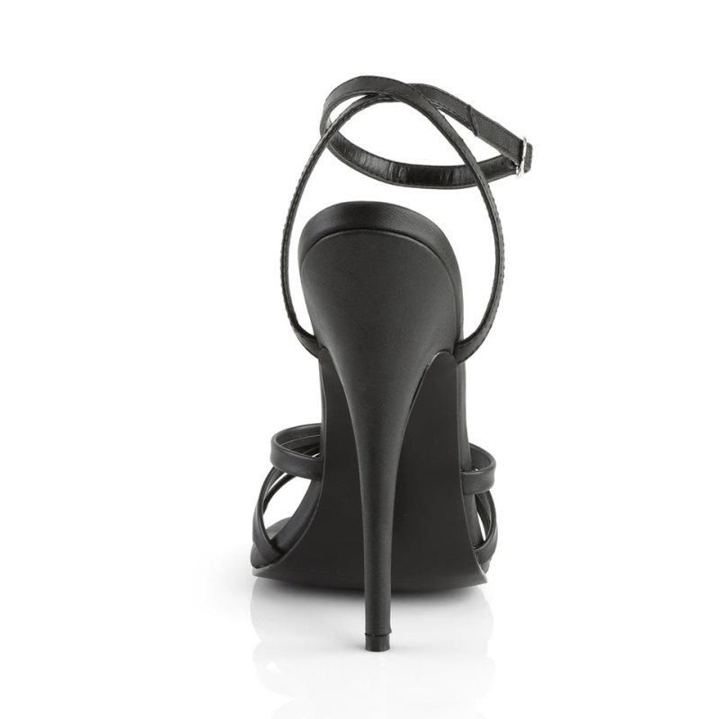 Pleaser Domina-108 Vegan Leather Hakken Dames Zwart | BELGIE BEMXYEJA