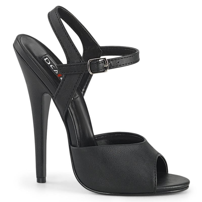 Pleaser Domina-109 Vegan Leather Hakken Dames Zwart | BELGIE BEQOZSJA