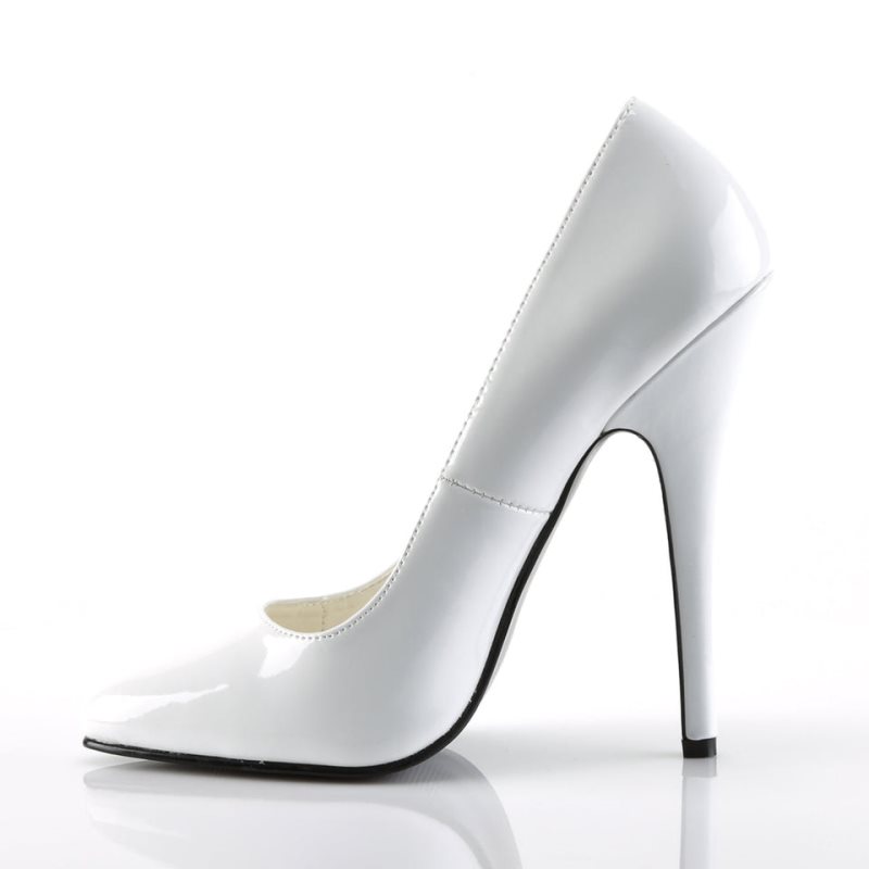 Pleaser Domina-420 Hakken Dames Wit | BELGIE BEDTINZP