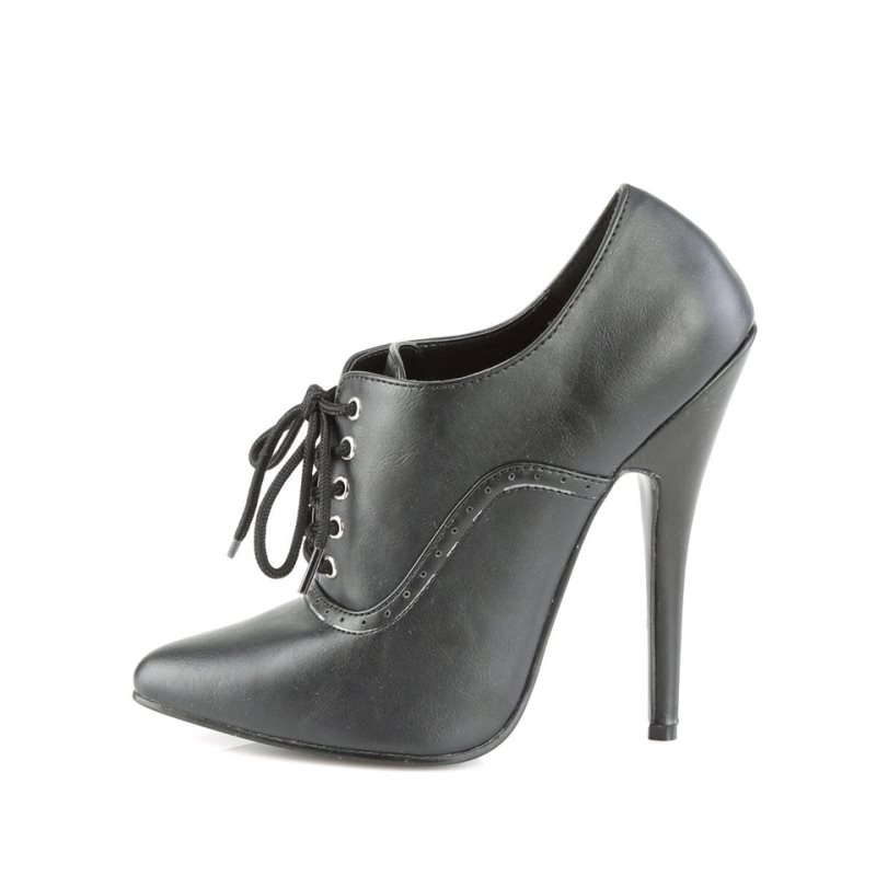 Pleaser Domina-460 Vegan Leather Hakken Dames Zwart | BELGIE BEQUSYFE