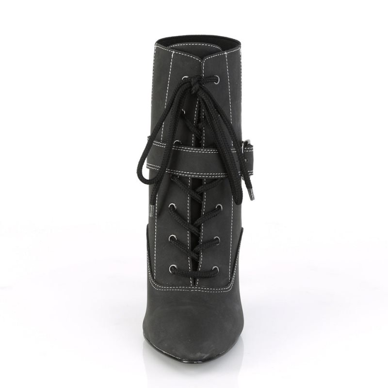 Pleaser Dream-1022 Vegan Leather Laarzen Dames Zwart | BELGIE BEKUQPOR