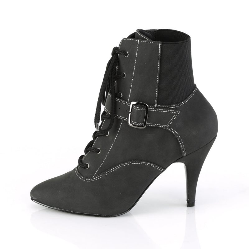 Pleaser Dream-1022 Vegan Leather Laarzen Dames Zwart | BELGIE BEKUQPOR