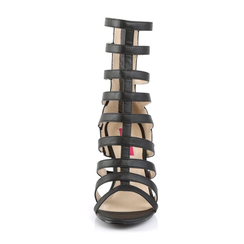 Pleaser Dream-438 Vegan Leather Hakken Dames Zwart | BELGIE BEIFQBDC