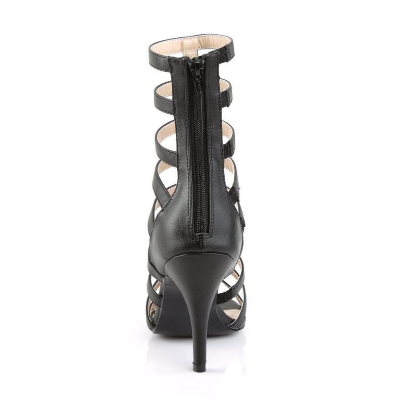 Pleaser Dream-438 Vegan Leather Hakken Dames Zwart | BELGIE BEIFQBDC