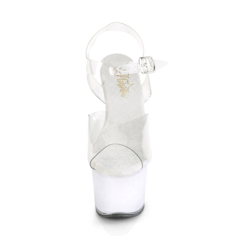 Pleaser Echolite-708 Hakken Dames Wit | BELGIE BEXJMHSU
