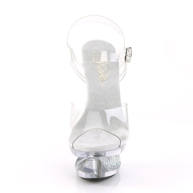 Pleaser Eclipse-608DM Hakken Dames Clear | BELGIE BELAPEQU