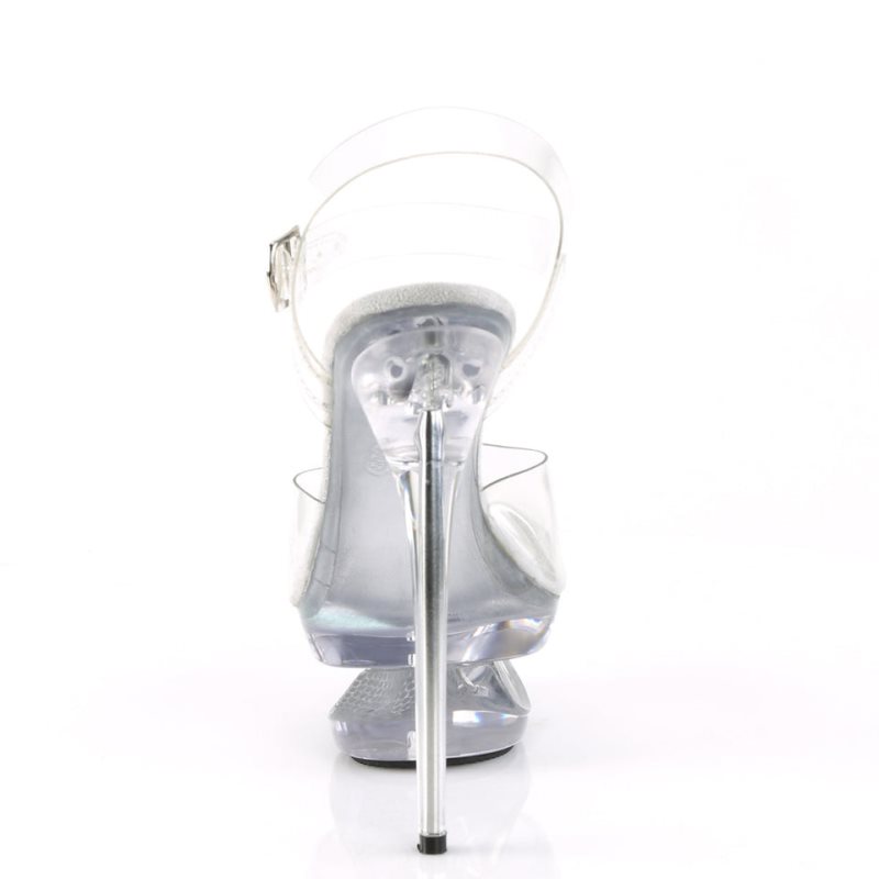 Pleaser Eclipse-608DM Hakken Dames Clear | BELGIE BELAPEQU
