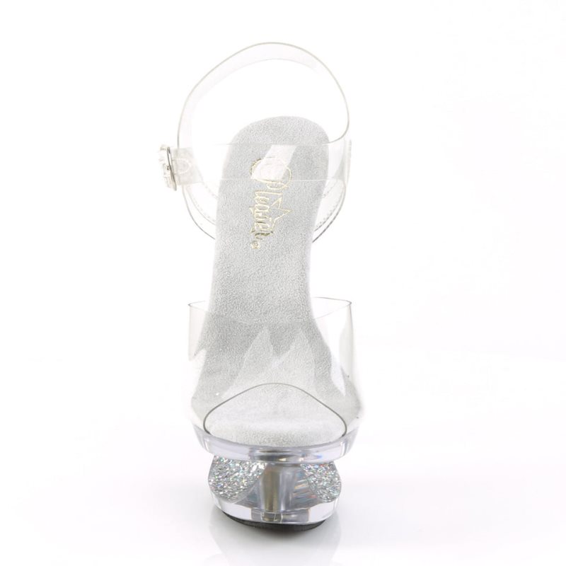 Pleaser Eclipse-608GT Hakken Dames Zilver | BELGIE BEKIGOXE