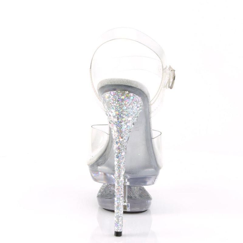 Pleaser Eclipse-608GT Hakken Dames Zilver | BELGIE BEKIGOXE
