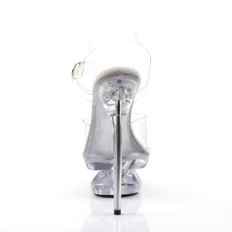 Pleaser Eclipse-608 Hakken Dames Clear | BELGIE BEULKJRD