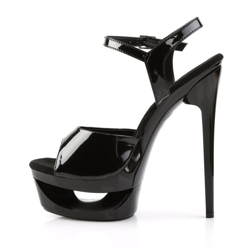 Pleaser Eclipse-609 Hakken Dames Zwart | BELGIE BEJPYGNL