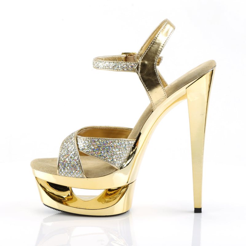 Pleaser Eclipse-619G Hakken Dames Goud | BELGIE BEGFRYSM