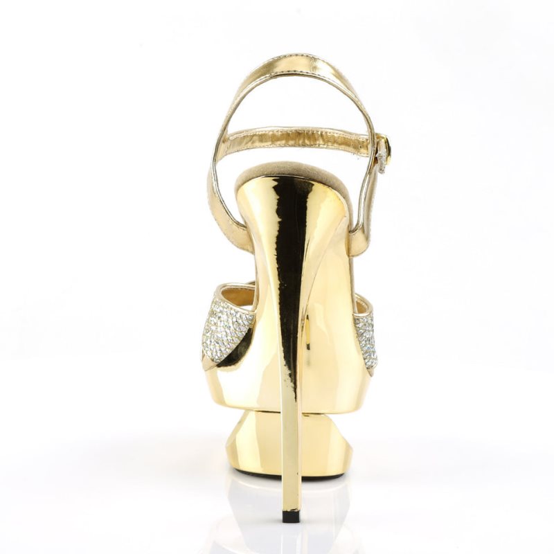 Pleaser Eclipse-619G Hakken Dames Goud | BELGIE BEGFRYSM
