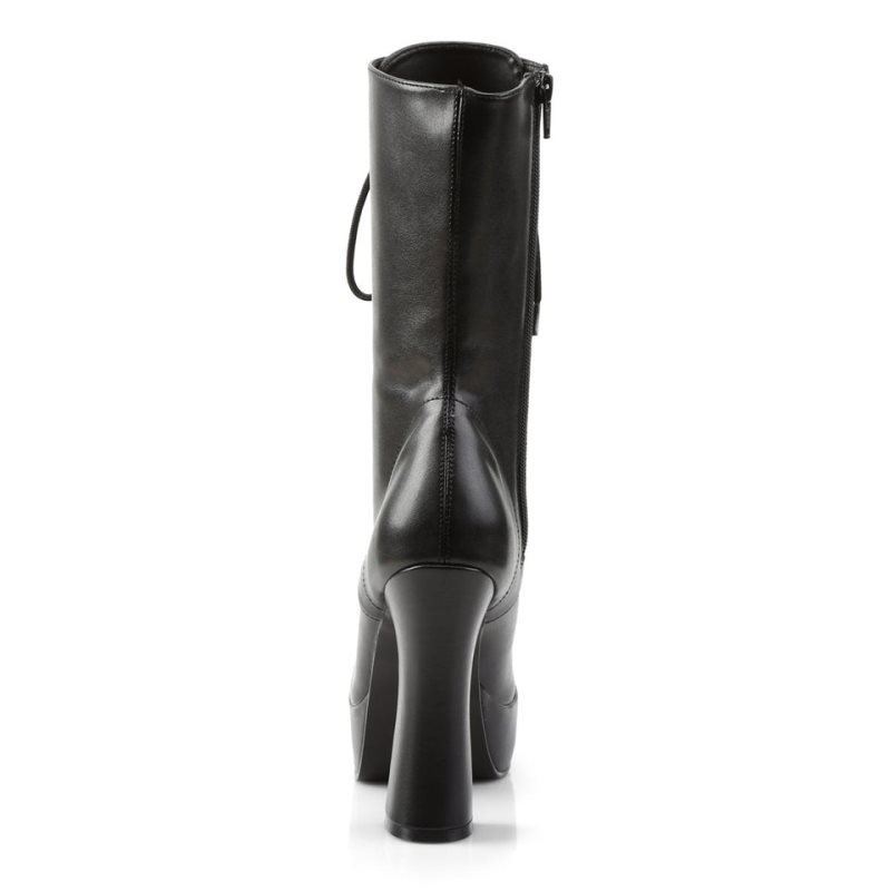 Pleaser Electra-1020 Vegan Leather Laarzen Dames Zwart | BELGIE BEWMREBH