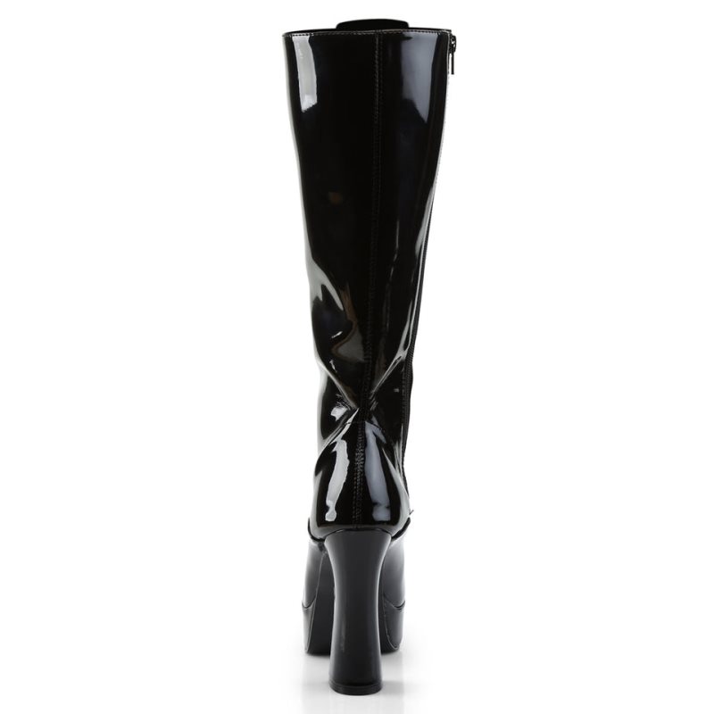 Pleaser Electra-2020 Knie Laarzen Dames Zwart | BELGIE BEMGQOFS