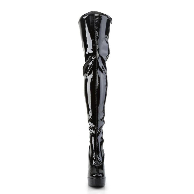 Pleaser Electra-3000Z Hoge Hakken Dames Zwart | BELGIE BEQGTKVL