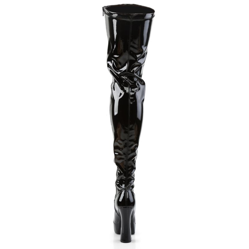 Pleaser Electra-3000Z Hoge Hakken Dames Zwart | BELGIE BEQGTKVL