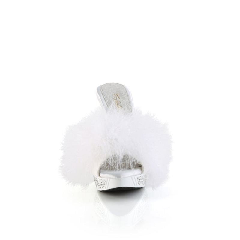 Pleaser Elegant-401F Badslippers Plateauzool Dames Wit | BELGIE BEOSUZQX