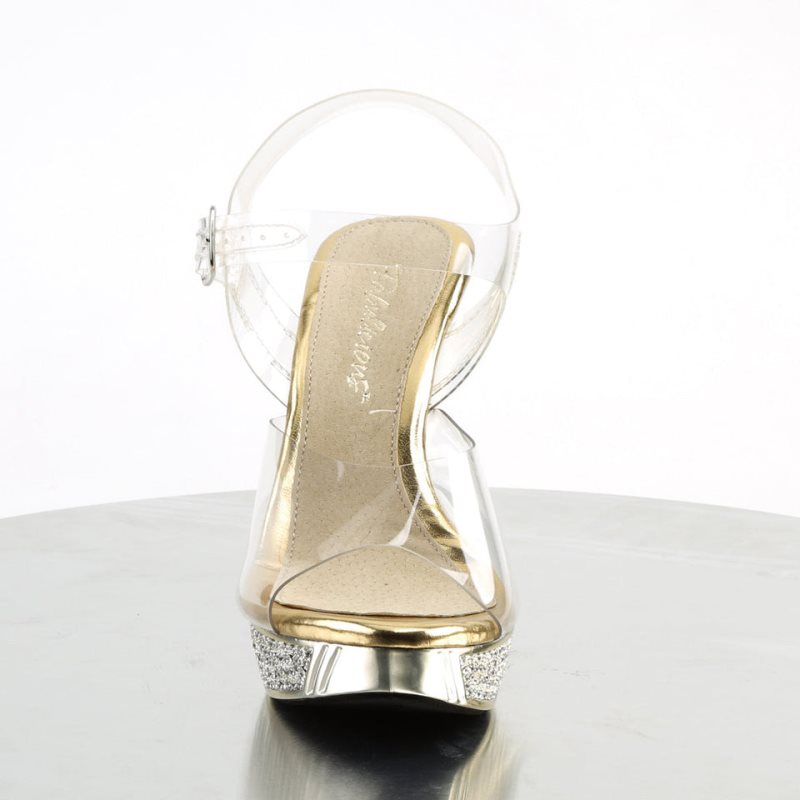 Pleaser Elegant-408 Hakken Dames Goud | BELGIE BEMURXYF