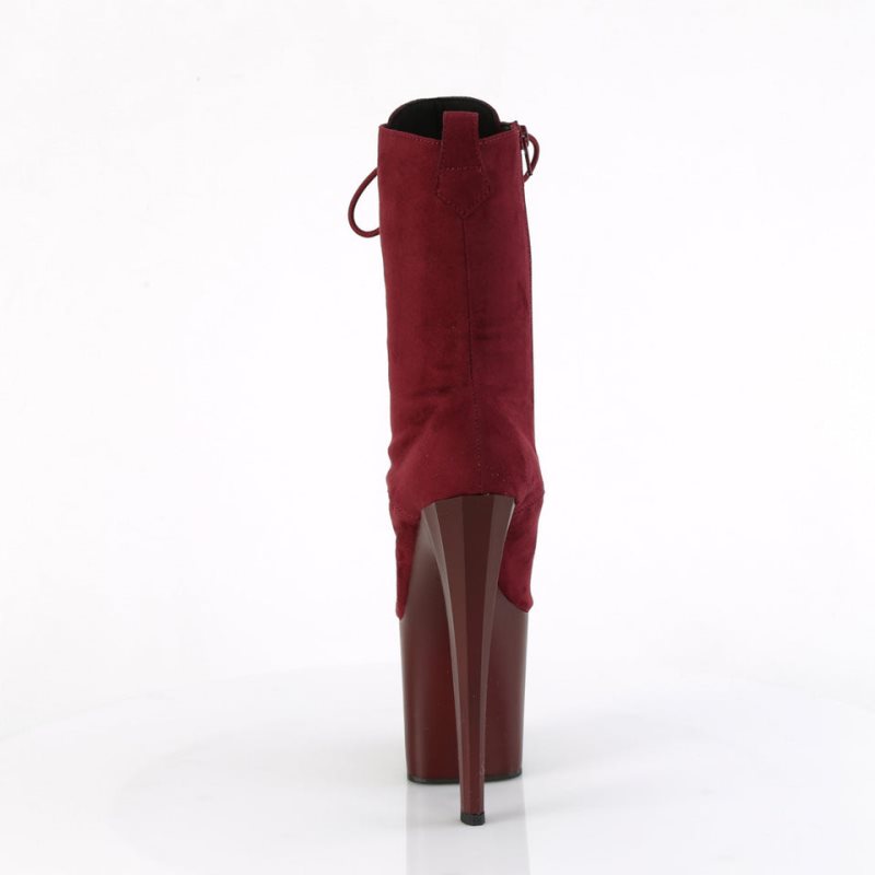 Pleaser Enchant-1040 Laarzen Dames Bordeaux | BELGIE BEBWUNLY