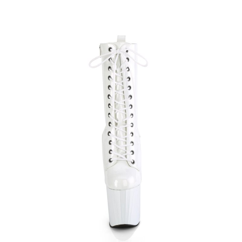 Pleaser Enchant-1040 Laarzen Dames Wit | BELGIE BEPGDUTN