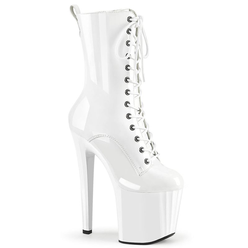 Pleaser Enchant-1040 Laarzen Dames Wit | BELGIE BEPGDUTN