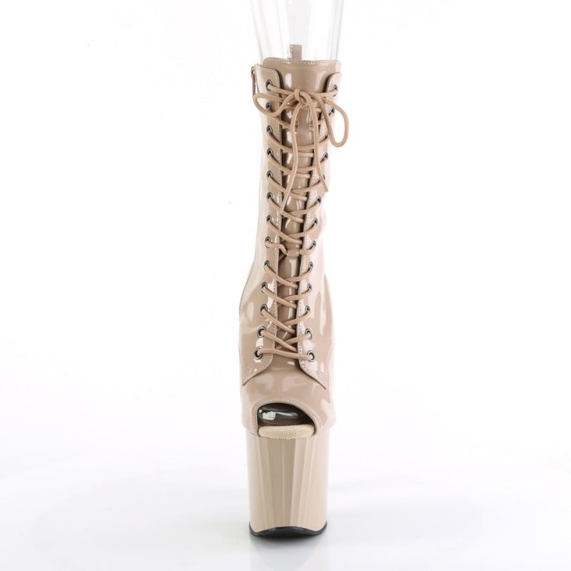 Pleaser Enchant-1041 Laarzen Dames Beige | BELGIE BEYBPAJF