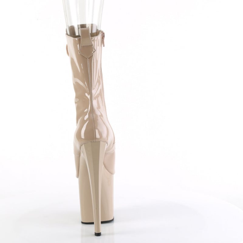 Pleaser Enchant-1041 Laarzen Dames Beige | BELGIE BEYBPAJF